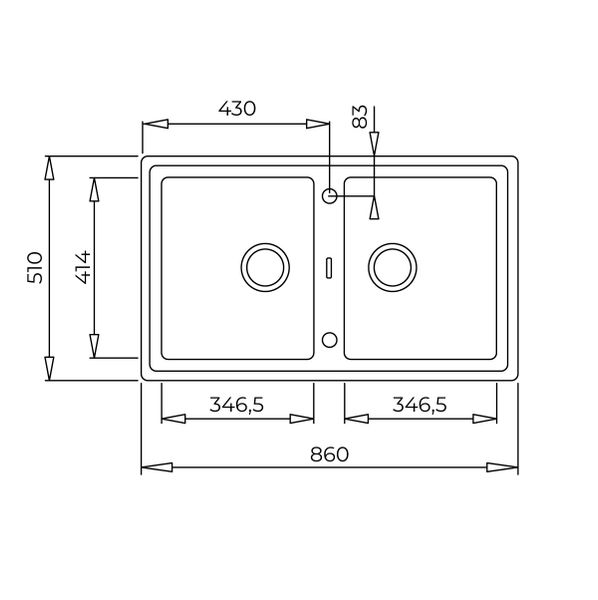 Chậu  rửa Teka STONE90B- TG2B  (GREY)
