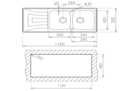 Chậu rửa Teka Universe 2B 1D