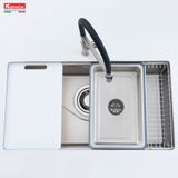 Mua Chậu rửa bát âm Konox Tari 8748SR + Vòi rửa Konox cao cấp tặng Bộ dao 5 món Impecca