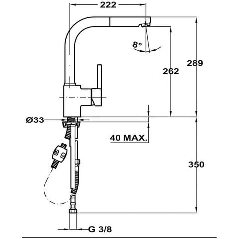 Vòi rửa Teka ARK 938 TG