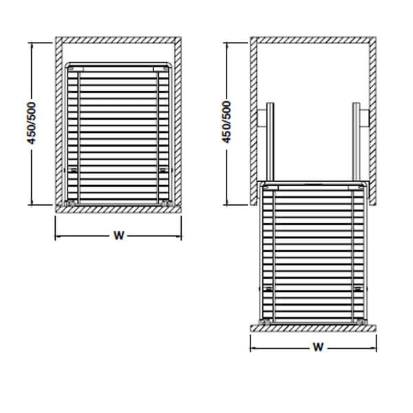Giá xoong nồi tủ dưới Hafele 549.03.143