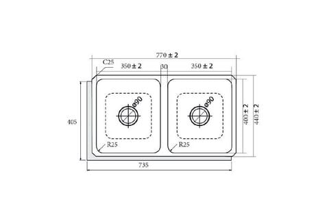 chậu rửa âm Cata CB-2