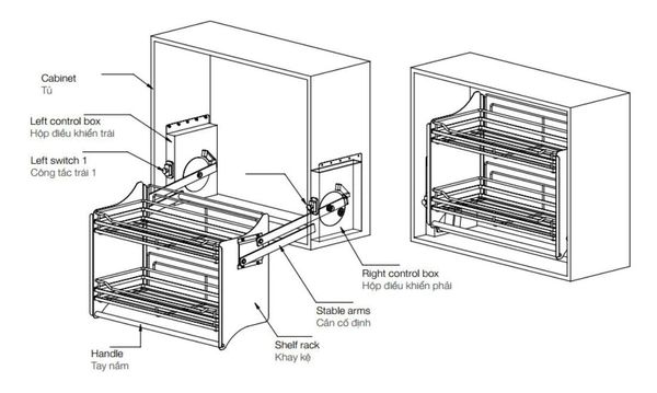 Giá bát di động CUCINA HAFELE LENTO
