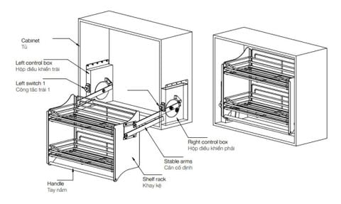 Giá bát di động CUCINA HAFELE LENTO