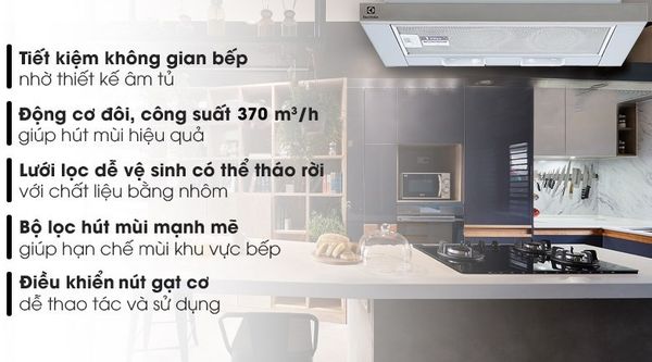 Máy Hút Mùi Âm Tủ Electrolux LFP316S