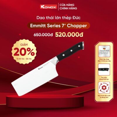 Dao thái lớn thép Đức Emmitt Series 7″ Chopper