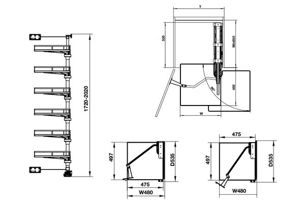 Phụ kiện Tủ đồ khô KOSMO KARA VARIO 595.82.805