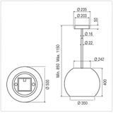 Máy hút mùi đảo Malloca Sphera Chrome-1001C