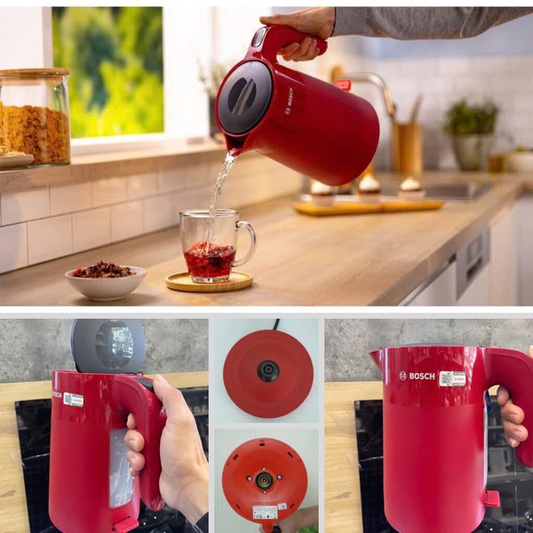 ẤM ĐUN NƯỚC SIÊU TỐC BOSCH HÀNG CHÍNH HÃNG TWK2M164 ( MÀU ĐỎ)