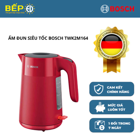 ẤM ĐUN NƯỚC SIÊU TỐC BOSCH HÀNG CHÍNH HÃNG TWK2M164 ( MÀU ĐỎ)