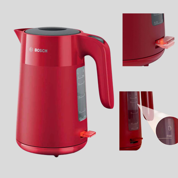 ẤM ĐUN NƯỚC SIÊU TỐC BOSCH HÀNG CHÍNH HÃNG TWK2M164 ( MÀU ĐỎ)