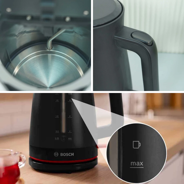 Ấm đun nước BOSCH chính hãng TWK3M123 màu đen