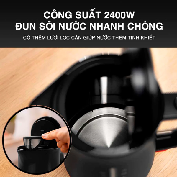 Ấm đun nước BOSCH chính hãng TWK3M123 màu đen