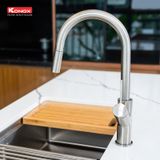 Vòi rửa bát rút dây konox Ponte Nickel