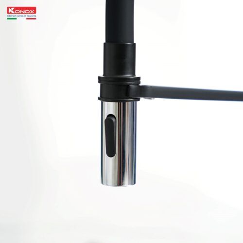Vòi rửa bát thân mềm Konox Tema Black