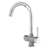 Vòi rửa bát ba đường nước konox Trim-Water Grey