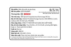 Máy sấy quần áo Bosch WPG24100MY