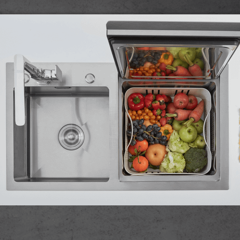 Máy rửa bát tích hợp Chậu rửa bát âm Malloca WQP6-890F3