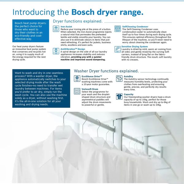 Máy Sấy Quần Áo Bosch WTH85008SG 8KG Series 4