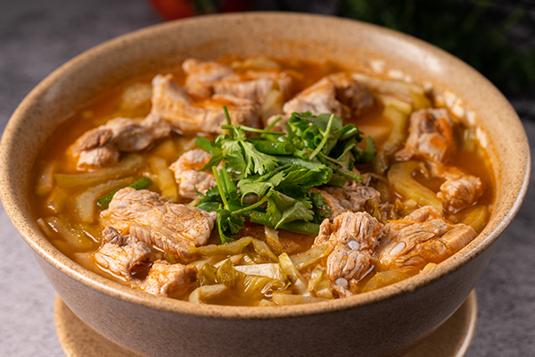  Canh cải chua sườn 