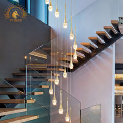 ĐÈN THẢ PHA LÊ GIỌT NƯỚC THÔNG TẦNG CAO CẤP P8231