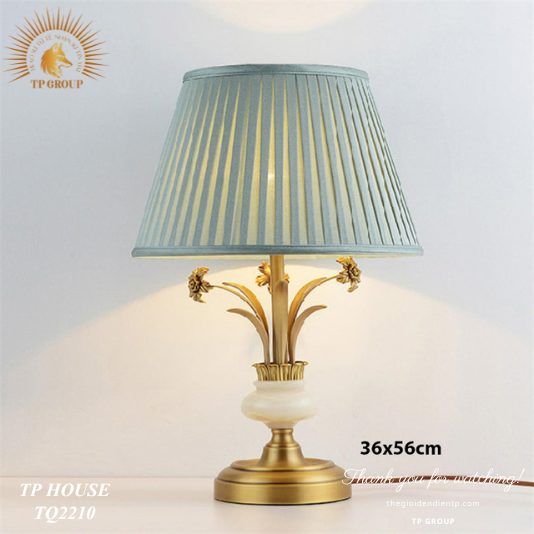 ĐÈN BÀN ĐỒNG PHỐI ĐÁ TỰ NHIÊN TQ2210