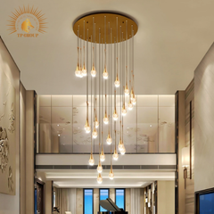 ĐÈN THẢ PHA LÊ GIỌT NƯỚC THÔNG TẦNG CAO CẤP P8231