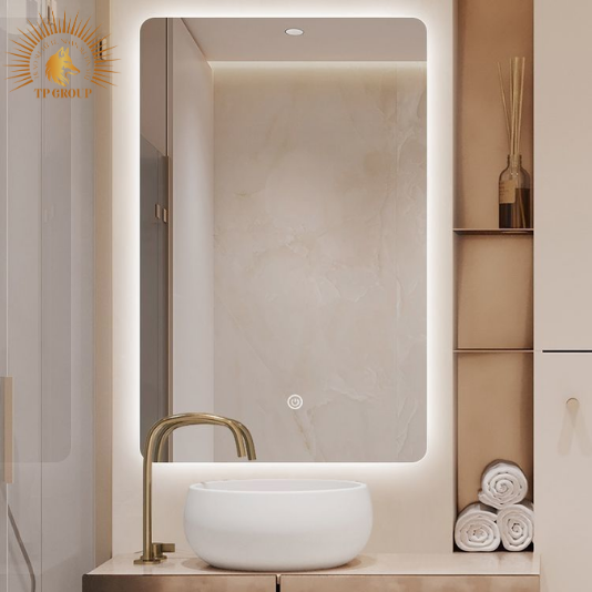 Gương LED cảm ứng.Gương nhà tắm,trang trí cửa hàng, gương led chữ nhật đứng - ngang TP-GL005