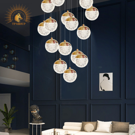 ĐÈN THẢ TRANG TRÍ THỦY TINH THÔNG TẦNG CAO CẤP LH9339