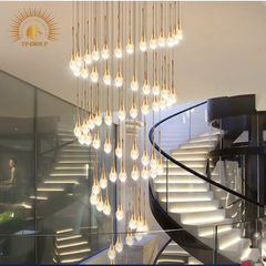 ĐÈN THẢ PHA LÊ GIỌT NƯỚC THÔNG TẦNG CAO CẤP P8231