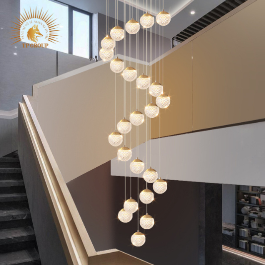 ĐÈN THẢ TRANG TRÍ THỦY TINH THÔNG TẦNG CAO CẤP LH9339