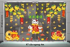 DECAL HAI CÀNH MAI ĐÓN XUÂN QUÝ MÃO 2023