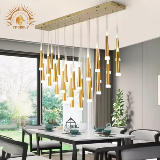 ĐÈN THẢ THÔNG TẦNG HIỆN ĐẠI 2 ĐẦU SÁNG V6017