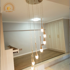 ĐÈN THẢ PHA LÊ GIỌT NƯỚC THÔNG TẦNG CAO CẤP P8231