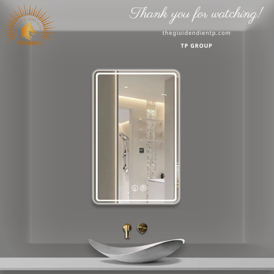 Gương LED cảm ứng.Gương nhà tắm,trang trí cửa hàng, gương led chữ nhật đứng - ngang TP-GL005