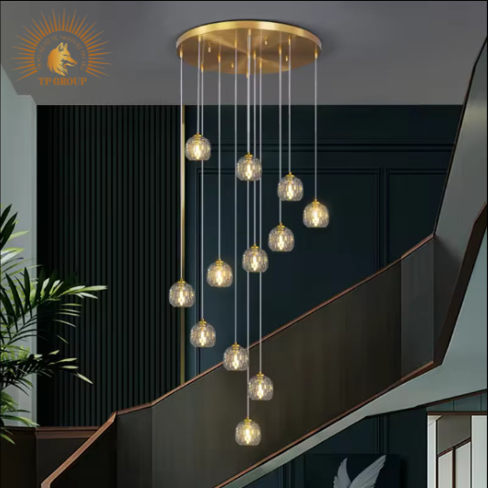 ĐÈN THẢ TRANG TRÍ PHA LÊ CAO CẤP P6412