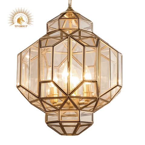 ĐÈN THẢ ĐỒNG LỒNG KÍNH CAO CẤP P19140 VRG-EUCD191