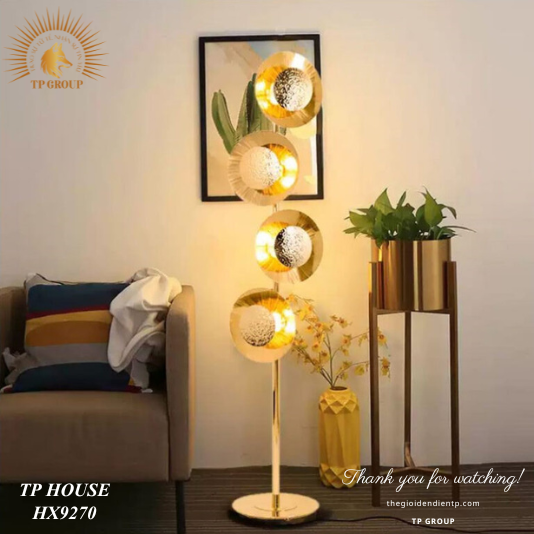 ĐÈN SÀN TRANG TRÍ HIỆN ĐẠI SANG TRỌNG 4 ĐẦU ĐÈN HX9270