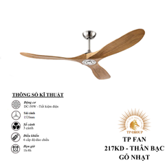 QUẠT TRẦN TP FAN 217KD (LẮP ĐẶT MIỄN PHÍ)