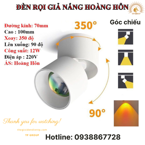 ĐÈN RỌI GIẢ NẮNG HOÀNG HÔN