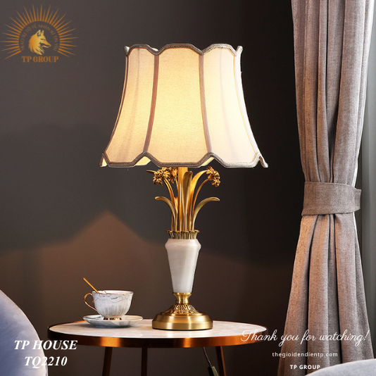 ĐÈN BÀN ĐỒNG PHỐI ĐÁ TỰ NHIÊN TQ2210