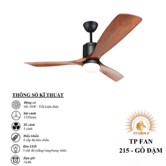 QUẠT TRẦN TP FAN 215 (LẮP ĐẶT MIỄN PHÍ)