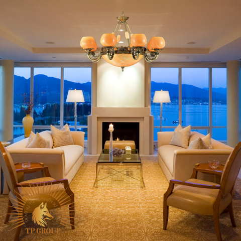 ĐÈN CHÙM ĐỒNG ĐÁ CỔ ĐIỂN