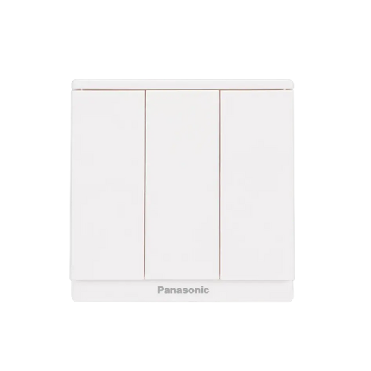 Panasonic Moderva - Bộ 3 Công Tắc C, 2 Chiều, Bắt Vít Màu Trắng | WMF506-VN