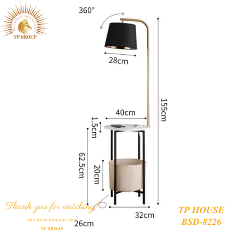 ĐÈN CÂY ĐỨNG TÍCH HỢP SẠC ĐIỆN THOẠI BSD-8226