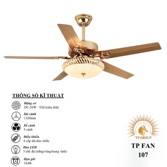 QUẠT TRẦN TP FAN 107 (LẮP ĐẶT MIỄN PHÍ)