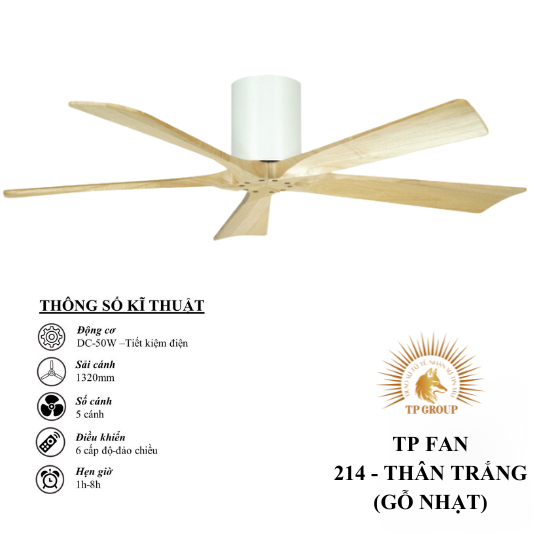 QUẠT TRẦN TP FAN 214 (LẮP ĐẶT MIỄN PHÍ)