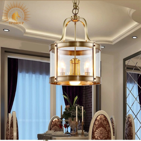 ĐÈN THẢ ĐỒNG LỒNG KÍNH BÓNG NẾN CỔ ĐIỂN T08/5 VRG-TD08