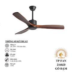 QUẠT TRẦN TP FAN 216KD (LẮP ĐẶT MIỄN PHÍ)
