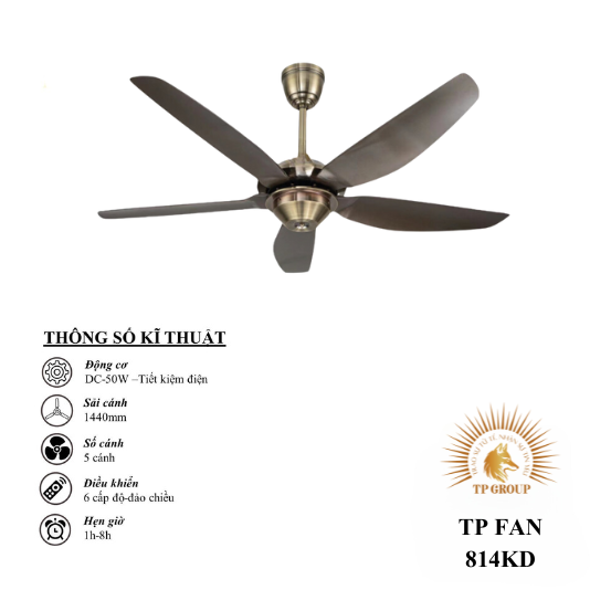 QUẠT TRẦN TP FAN 814KD (LẮP ĐẶT MIỄN PHÍ)